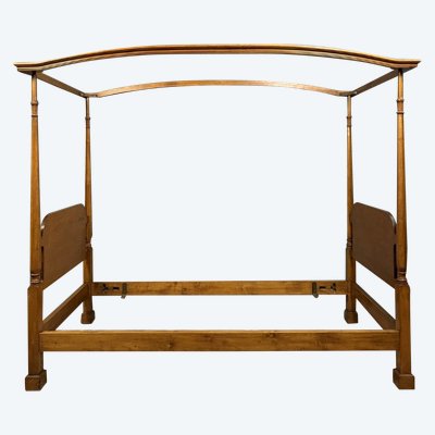 Smith & Watson Mint New York: letto a baldacchino in legno massiccio del 1950 circa
