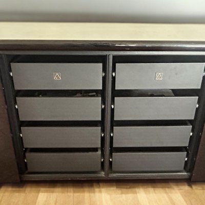 Giotto Stoppino & Ludovico Acerbis - Enfilade Schwarz lackiert Modell Sheraton Circa 1980