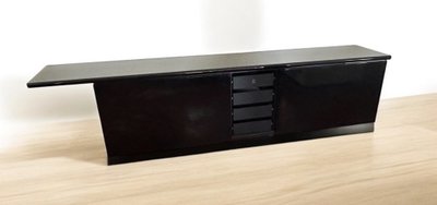 Giotto Stoppino & Ludovico Acerbis - Enfilade Schwarz lackiert Modell Sheraton Circa 1980
