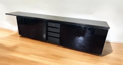 Giotto Stoppino & Ludovico Acerbis - Enfilade Schwarz lackiert Modell Sheraton Circa 1980