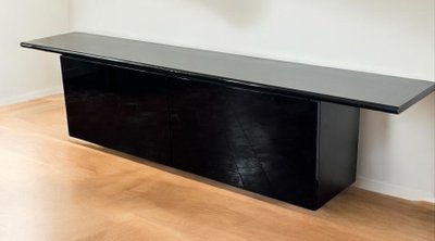 Giotto Stoppino & Ludovico Acerbis - Enfilade Schwarz lackiert Modell Sheraton Circa 1980