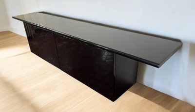 Giotto Stoppino & Ludovico Acerbis - Enfilade Schwarz lackiert Modell Sheraton Circa 1980
