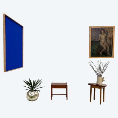 Comodino in teak intagliato, Arne Wahl Iversen