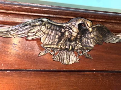 Empire mahogany and bronze display case, late 19th century - "Retour d'Égypte" (Return from Egypt)