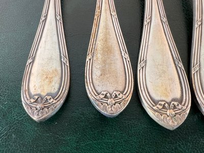 Large antique silver-plated menagère - Manufacture Cailar Bayard, Paris - 95 pieces