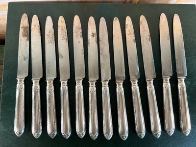 Large antique silver-plated menagère - Manufacture Cailar Bayard, Paris - 95 pieces