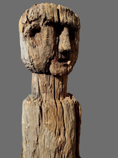 Sculpture Statue Poteau Bongo Sud Soudan