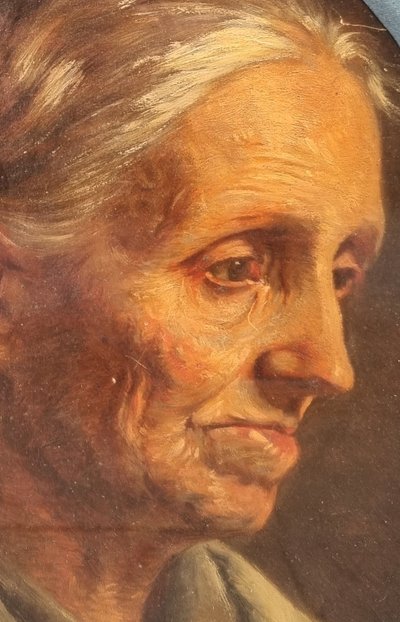 Ecole française de la fin du XIXe siècle - Porträt einer alten Bretonin