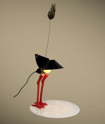LAMPE DE INGO MAURER 1982 MODELE BIbibibi EDITION LIMITÉE EN METAL / PORCELAINE