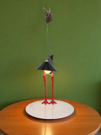 LAMPE DE INGO MAURER 1982 MODELE BIbibibi EDITION LIMITÉE EN METAL / PORCELAINE