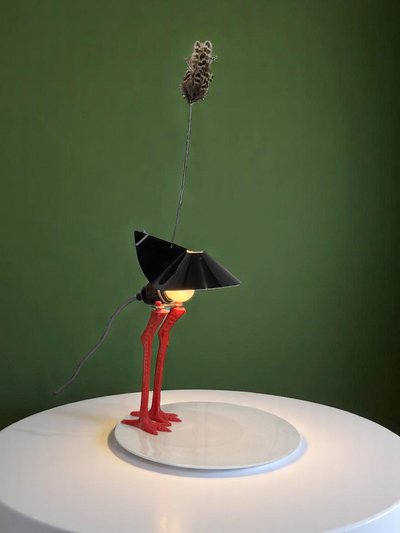 LAMPE DE INGO MAURER 1982 MODELE BIbibibi EDITION LIMITÉE EN METAL / PORCELAINE