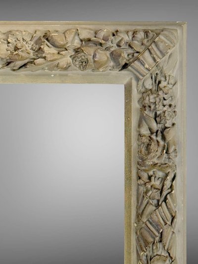 ANCIENT 19th CENTURY FRAME IN WOOD AND PAINTED STUC FOR PAINTING 35 CM X 26 CM