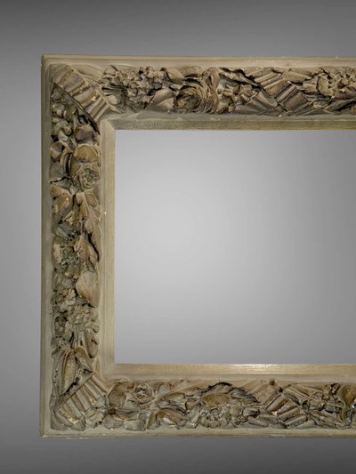 ANCIENT 19th CENTURY FRAME IN WOOD AND PAINTED STUC FOR PAINTING 35 CM X 26 CM
