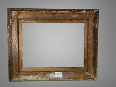 ANCIENT 19th CENTURY FRAME IN WOOD AND PAINTED STUC FOR PAINTING 35 CM X 26 CM