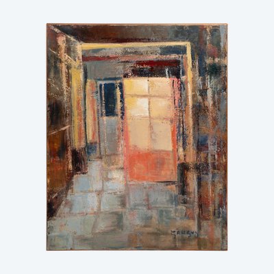 Huile sur toile signée Mauguy, XXe siècle 