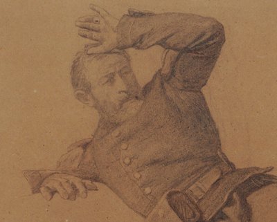 Frédéric Adolphe Yvon, Study Of A Wounded Soldier For La Courtine De Malakoff