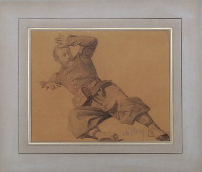 Frédéric Adolphe Yvon, Study Of A Wounded Soldier For La Courtine De Malakoff