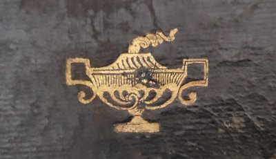 Grande scrivania a cilindro d'epoca Impero in mogano