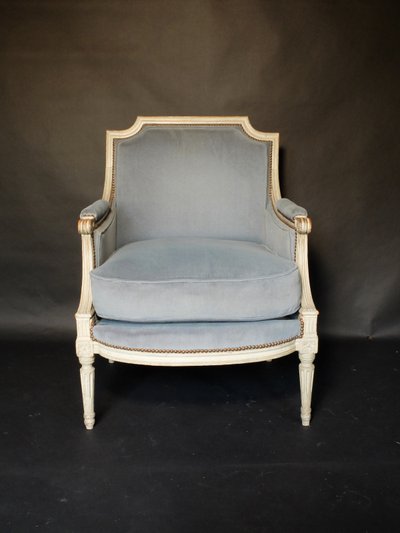 Pair of large Louis XVI period bergères