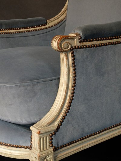 Pair of large Louis XVI period bergères