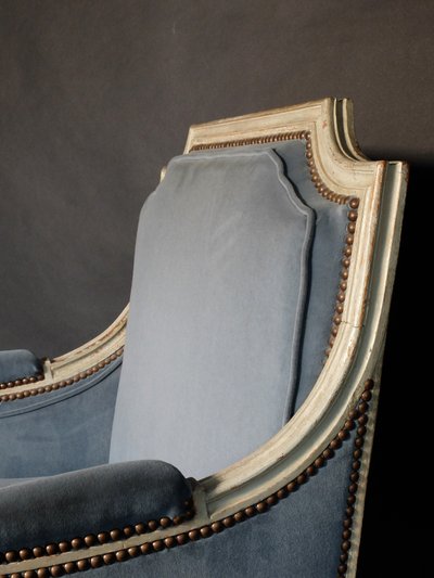 Pair of large Louis XVI period bergères