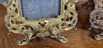 Pair Of Louis XV Style Gilt Bronze Photo Frames