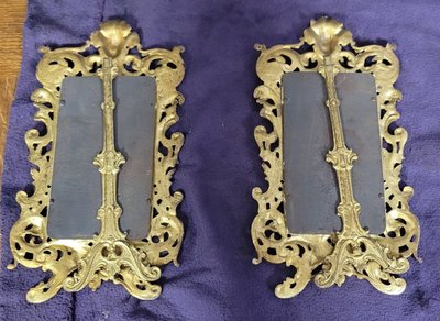 Pair Of Louis XV Style Gilt Bronze Photo Frames