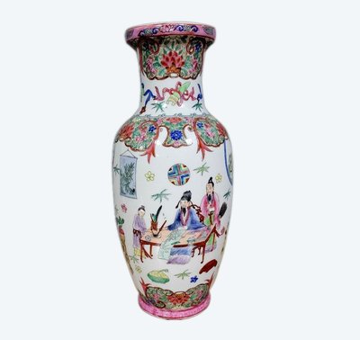 Asie XXeme : important vase en porcelaine   