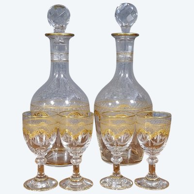 Napoleon III Period Crystal Liqueur Service 