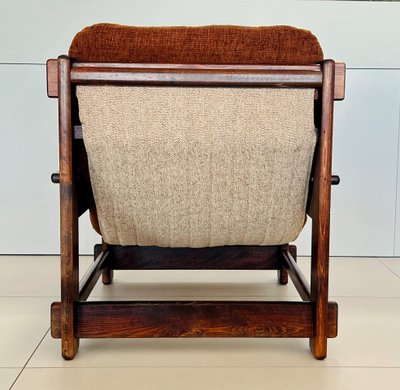 Scandinavian oak armchair, 60s