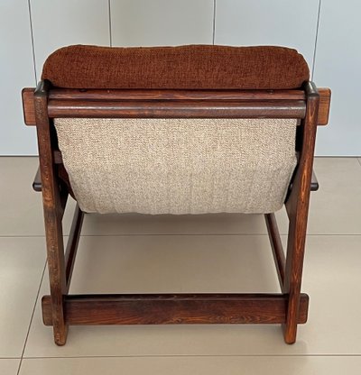 Scandinavian oak armchair, 60s