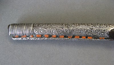 Pistola orientale a pietra focaia Impero Ottomano XIX secolo.