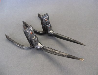 Pair of Algerian Châbir Spurs About 1900.