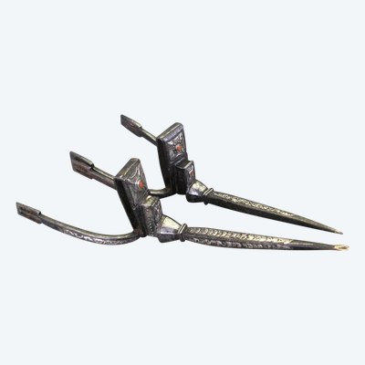 Pair of Algerian Châbir Spurs About 1900.