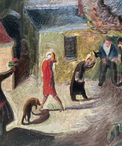 Axel Hennix (1905-1988) - Swedish School - Night Encounters in Stockholm, 1928