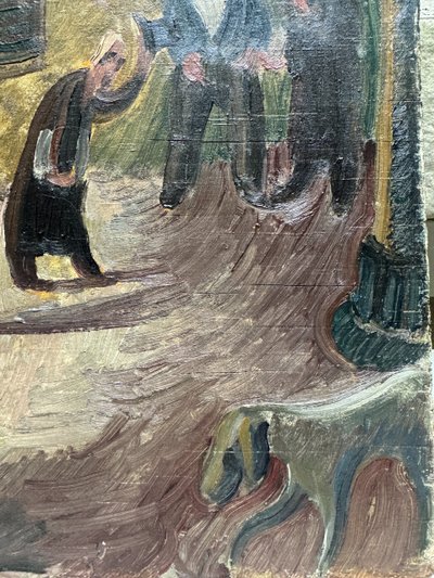 Axel Hennix (1905-1988) - Swedish School - Night Encounters in Stockholm, 1928