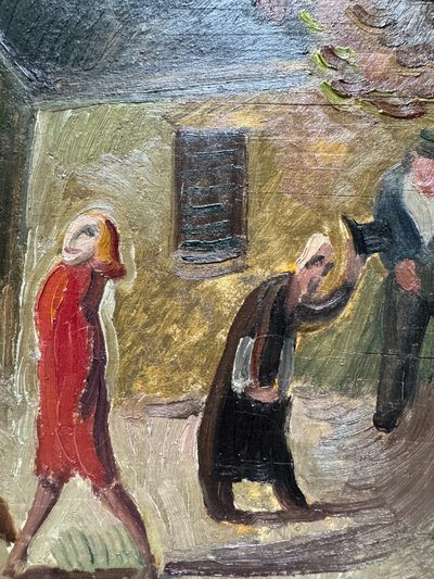 Axel Hennix (1905-1988) - Swedish School - Night Encounters in Stockholm, 1928