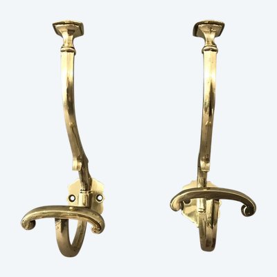 Paar Mantelständer, Kleiderhaken aus Bronze aus dem 19.