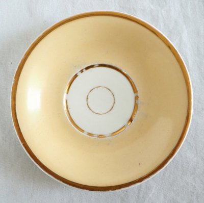 Pair of Charles X period Empire coffee cups, Nankin and gold decor - Paris porcelain