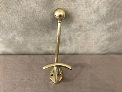 19th century brass coat rack and coat hook