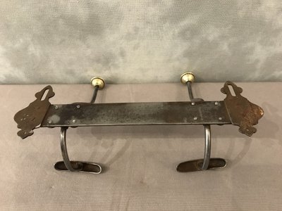 Porte manteaux, patères en fer poli d'époque 19 ème 