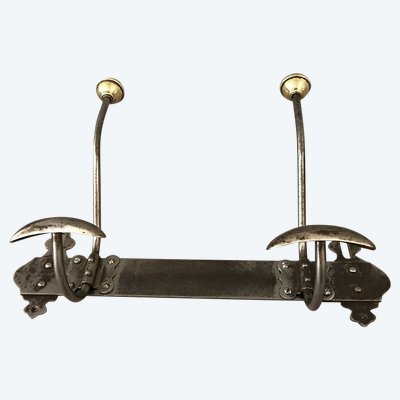 Porte manteaux, patères en fer poli d'époque 19 ème 