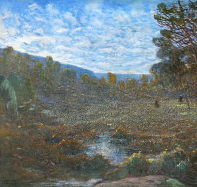 Julien Calvé, Pauillac, Landschaft der Médoc-Heide bei Peyblancan Gemälde Salon 1924 Bordeaux
