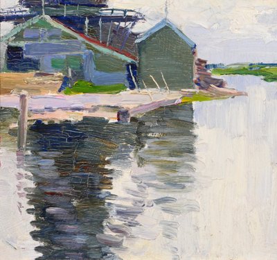 Georges BUYSSE 1864-1916 Mill in Belgium, painting, 1888 Impressionism Art Nouveau landscape