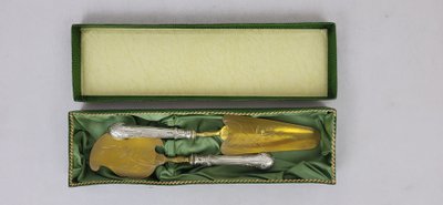 Silver Vermeil Art Nouveau pie server and cake server