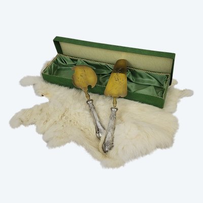 Silver Vermeil Art Nouveau pie server and cake server