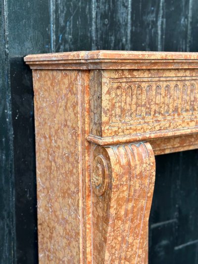 Louis XVI style mantel in Verona marble circa 1880