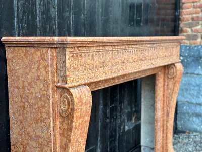 Louis XVI style mantel in Verona marble circa 1880