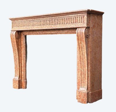 Louis XVI style mantel in Verona marble circa 1880