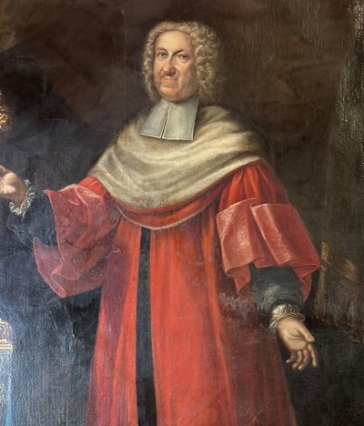 Portrait D’un Chancelier, Huile Sur Toile Datée De 1727